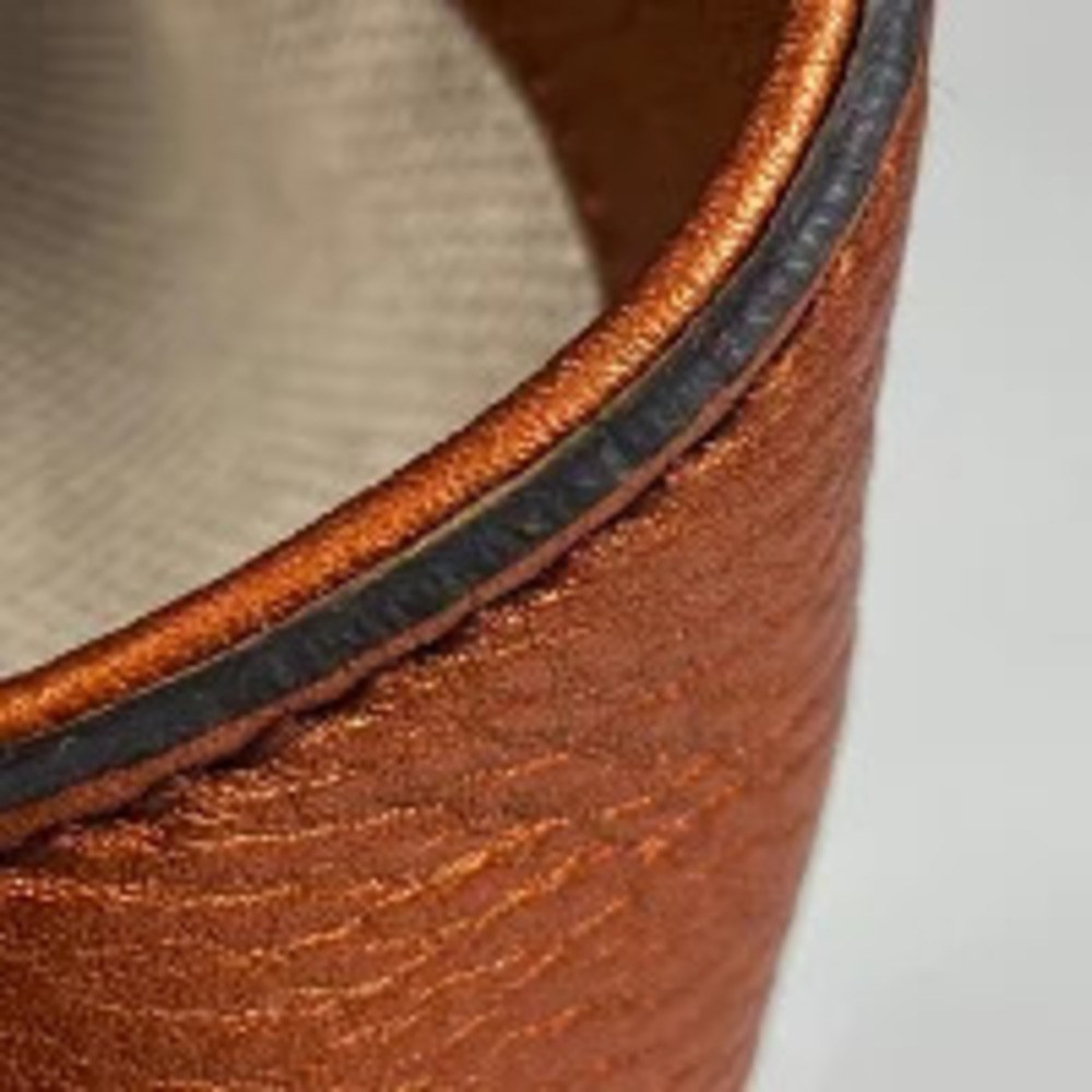 Gucci Soho Tote Bag Shoulder Fringe Interlocking GG Metallic Leather Orange - Picture 4 of 6